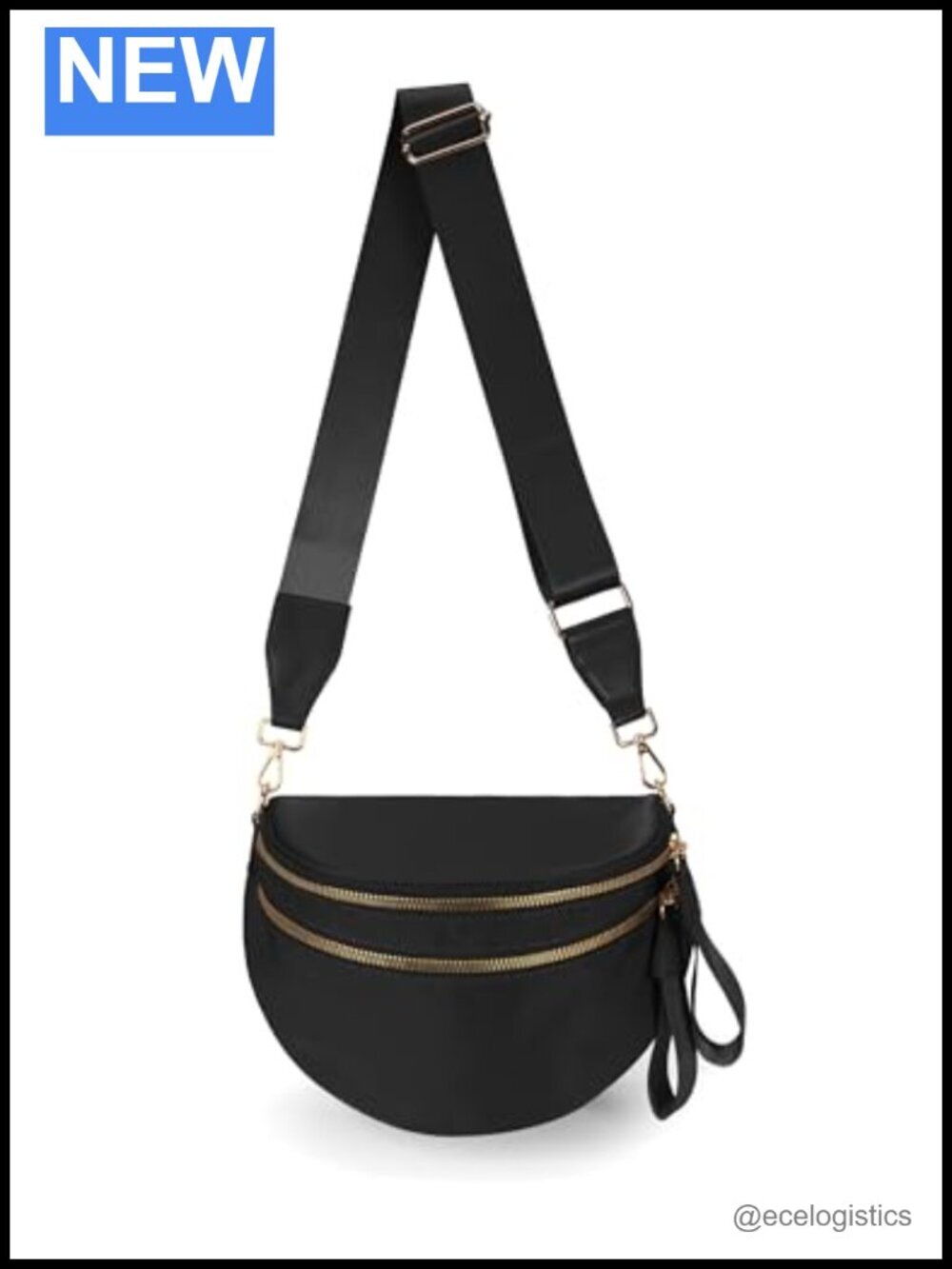 Spacious Nylon Crossbody Bag with Adjustable Strap
